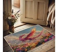 Spring Fantasy Zerbino drago alato pesca per ingresso esterno ed interno gomma impermeabile antiscivolo assorbente polvere facile da pulire 73,6 x 43,2 cm