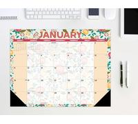 Spring Floral 2026 22 X 17 Large Monthly Deskpad