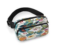 Spring Floral Butterfly1 Fashion Marsupio con tracolla regolabile e tasche con cerniera, borse a tracolla per viaggi, ciclismo, corsa, escursionismo