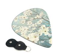 Spring Flower Blossoms - Plettri per chitarra, 6 pezzi, stampa fronte/retro, adatti per chitarre acustiche, elettriche e bassi, tra cui 0,46 mm, 0,71 mm, 0,96 mm