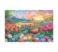 Spring Flower Field Stream Puzzle 1000 Pezzi Giochi Da Tavolo Per Serate Happy Time Divertimento in Gruppo Rilassamento E Convivialità Regalo Per Amici 1000 PCS
