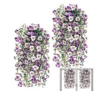 Spring Flowers Artificial,2 Pieces Realistic Artificial Home Decor - Front Door Decorations - for Home Porch Deck Door Wall Gazebo Front Courtyard Balconies Spring Fall