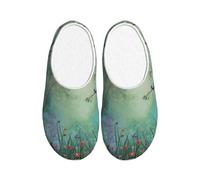 Spring Forest - Pantofole da donna in flanella, antiscivolo, calde, invernali, per interni ed esterni, Multicolore, Small