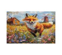 Spring Fox Puzzle per adulti 10000 pezzi, puzzle in legno con animali da giardino di campagna, divertente decorazione per la casa