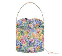 Spring Garden Florals - Borsa da viaggio per riporre i filati, con fori, per forniture artistiche e uncinetto