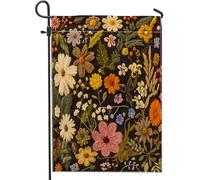 Spring Garden Phloxs Flower Garden Bandiere da giardino 30,5 x 45,7 cm, double face, decorazione esterna, motivo floreale a tema a maglia, bandiera per casa, divertente bandiera vintage per esterni