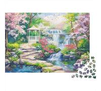 Spring Garden Scene Puzzle impossibile, sfida per adulti, gioco educativo da 1000 pezzi, opera d'arte da gioco per adulti e bambini dai 12 anni in su, 70 x 50 cm/1000 pezzi