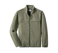 Spring&Gege Ragazzo Giacce in Pile Polare con Zip Fleece Jacket Tinta unita all'aperto per Bambino, oliva, 5-6 anni