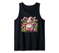 Spring GNOME with Tulip Patterns for Women Girls Cute Flower Canotta