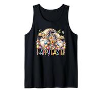 Spring Gnomes with Colorful Easter Egg Decor Happy Easter Canotta