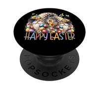 Spring Gnomes With Colorful Easter Egg Decor Happy Easter PopSockets PopGrip Adesivo