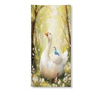 Spring Goose - Copertura decorativa per porta d'ingresso, 91 x 182 cm, simpatica foresta Bluebird da appendere per porta d'ingresso, per interni ed esterni, portico con animali