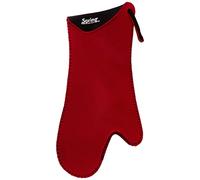 Spring Grips, 1 paio di guanti da forno lunghi resistenti al calore, antiscivolo, rosso/nero