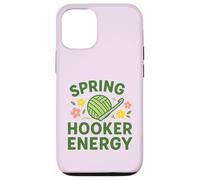 Spring Ho0ker Energy Fresh Maker Vibes Giocoso Umorismo all'uncinetto Custodia per iPhone 12/12 Pro