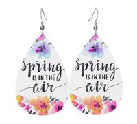 Spring is in the air orecchini a goccia in pelle alla moda leggeri bohémien set di gioielli regalo per donne e ragazze