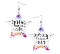 Spring is in The Air, orecchini da donna alla moda, orecchini pendenti celesti, gioielli a forma di stella per un versatile, One Size, Pelle