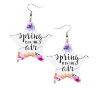 Spring is in The Air, orecchini da donna alla moda, orecchini pendenti celesti, gioielli a forma di stella per un versatile, One Size, Pelle