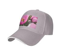 Spring is in the Air Print Neutro Sandwich Hat Style Fit All Year Cappellini da baseball regolabili Snug Secure, grigio, Taglia unica