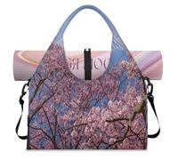 Spring Japan Mt Fuji Sports Duffle Bag con scomparto per scarpe Giappone Weekend Borse da viaggio Tote Cabin Bagagli per Palestra Yoga Viaggio, Colore, L, Borsone da viaggio