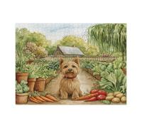 Spring Lakeland Terrier - Puzzle da giardinaggio per adulti, 500 pezzi, puzzle in legno per cuccioli, fattoria, campagna, decorazione stampata per intrattenimento creativo