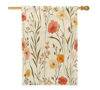 Spring Lmpatiens - Bandiere per casa dei fiori, 71 x 101 cm, double face, per esterni, vintage, fiori di campo, bandiera verticale standard per la casa, bandiera estetica con stampa sul cortile