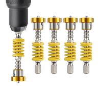 Spring Loaded Bit Holder - 5 Pezzi Magnetic Set | Anti-Drop Screw Guide