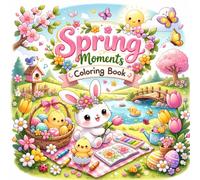 Spring Moments Coloring Book: Cute Easter Bunnies, Baby Animals and Spring Scenes - Fun and Relaxing Coloring Pages for Toddlers and Children Ages 3-8