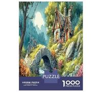 Spring Mountain 1000 Pezzi Cottage in Peaceful Forest Stream Puzzle Giocattoli Puzzle Giochi Decorazione Della Famiglia Per Adulti Regalo Educativo 52x38cm/1000pcs