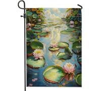 Spring Nature - Bandiere da giardino con gigli 30,5 x 45,7 cm, double face, per esterni, scenografico, floreale, in tela, per casa, giardino, esterno, piccolo cortile