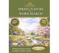 Spring Nature Word Search for Adults: 80 Relaxing Large Print Puzzles with Flowers, Birds, Butterflies & Garden Wildlife | Seasonal Word Find Book with Over 900 Words
