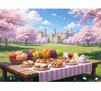 Spring Park 30 Piece Jigsaw Puzzles for Adults, Colourful, Challenging & Brainteasing Adult puzzles 30 Pieces Picnic Food, Fun jigsaws for The Whole Family 10x8 inch