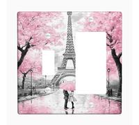 Spring Peach Cherry Blossom Light Switch Cover Plate/Outlet Covers, stile parigino, piastre da parete in termoplastica, dimensioni standard