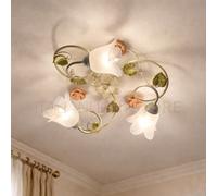 SPRING Plafoniera a 3 Luci in Ferro Decorato Stile Floreale