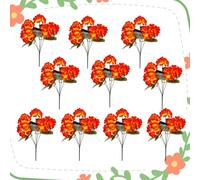 Spring Porch Refresh Artificial Hydrangea Flowers, UV Resistant Silk Floral Stems for Outdoor Planters, 16-Inch Faux Fake Plants for Window Box, Garden & Home Wedding Decor, 6/8/10 Pcs (D,10Pcs)