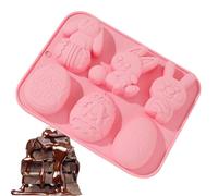 Spring Rabbit Tray - Oval Eggshell Pattern Cavity, Sweets Jelly Gummy Plate, Restaurant Grade Patisserie Equipment, Family Gathering Celebration Kit | Reusable BPA Free Food Grade Crafting Supplies