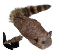 Spring Raccoon Toy, High Simulation Soft Plush Stage Performance, Plush Raccoon Toy, Realistic,Moveable, Stand at Attention, Bite Your Finger, Kiss On The Cheek, Play Dead,Magic Performance Props