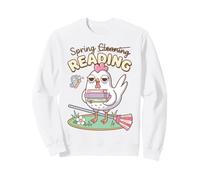 Spring Reading Book Lover Chicken Humor Felpa