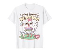 Spring Reading Book Lover Chicken Humor Maglietta