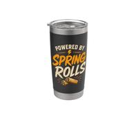 Spring Rolls Eating Asian Food Funny Bicchiere termico in acciaio inox doppia parete