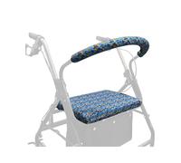 SPRING SEASON Cuscino e schienale per sedia a rotelle, ergonomico, comodo, durevole, traspirante, impermeabile, facile da pulire, per il massimo comfort e supporto per sedie a rotelle (foglie blu)