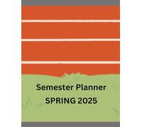 Spring Semester 2025 Planner, 8.5" x 11”, January 1st 2025 to May 31st 2025, one dated page per day with lines ,for all 5 months, 166 pages total, paperback, Track theme