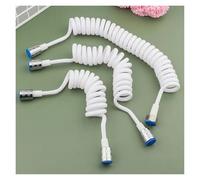 Spring Shower Pantaloni 1,5/2/3M Telephone Line - Tubo anti-avvolgimento retrattile con attacco universale G1/2, tubo flessibile per WC bidet e spray da bagno (nero)