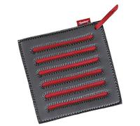 Spring Sottobicchiere Grips rettangolare, materiale in neoprene resistente al calore, da -40 °C a 260 °C, antiscivolo, sottopentola, presina, morbida, flessibile, resistente alle macchie, 21,5 x 21,5