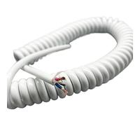 Spring Spiral 2 Core 15AWG Telescopic Retractable Power Cord Pure Copper Multiple Sizes(Stretch 12 meter)(Stretch 5 meter)