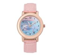 Spring Swan Lake Orologio da polso da donna personalizzato alla moda con cinturino morbido regalo per compleanni San Valentino, Stile:, regular, MHXYZHW