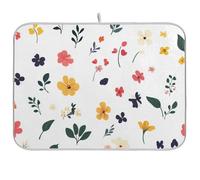 Spring - Tappetino scolapiatti con motivo floreale colorato, assorbente e ad asciugatura rapida, protezione per piano di lavoro da cucina, grande, 45,7 x 61 cm