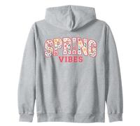 Spring Vibes - Citazione Floreale da Giardino estetico Preppy Felpa con Cappuccio
