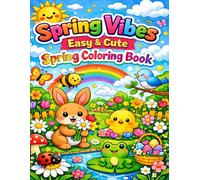 Spring Vibes: Easy & Cute Spring Coloring Book