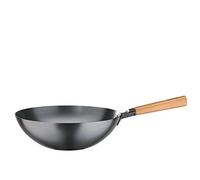 Spring - WOK in acciaio al carbonio e manico in legno
