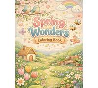 Spring Wonders: Cute & Relaxing Spring Coloring Book for Kids, Teens & Adults
